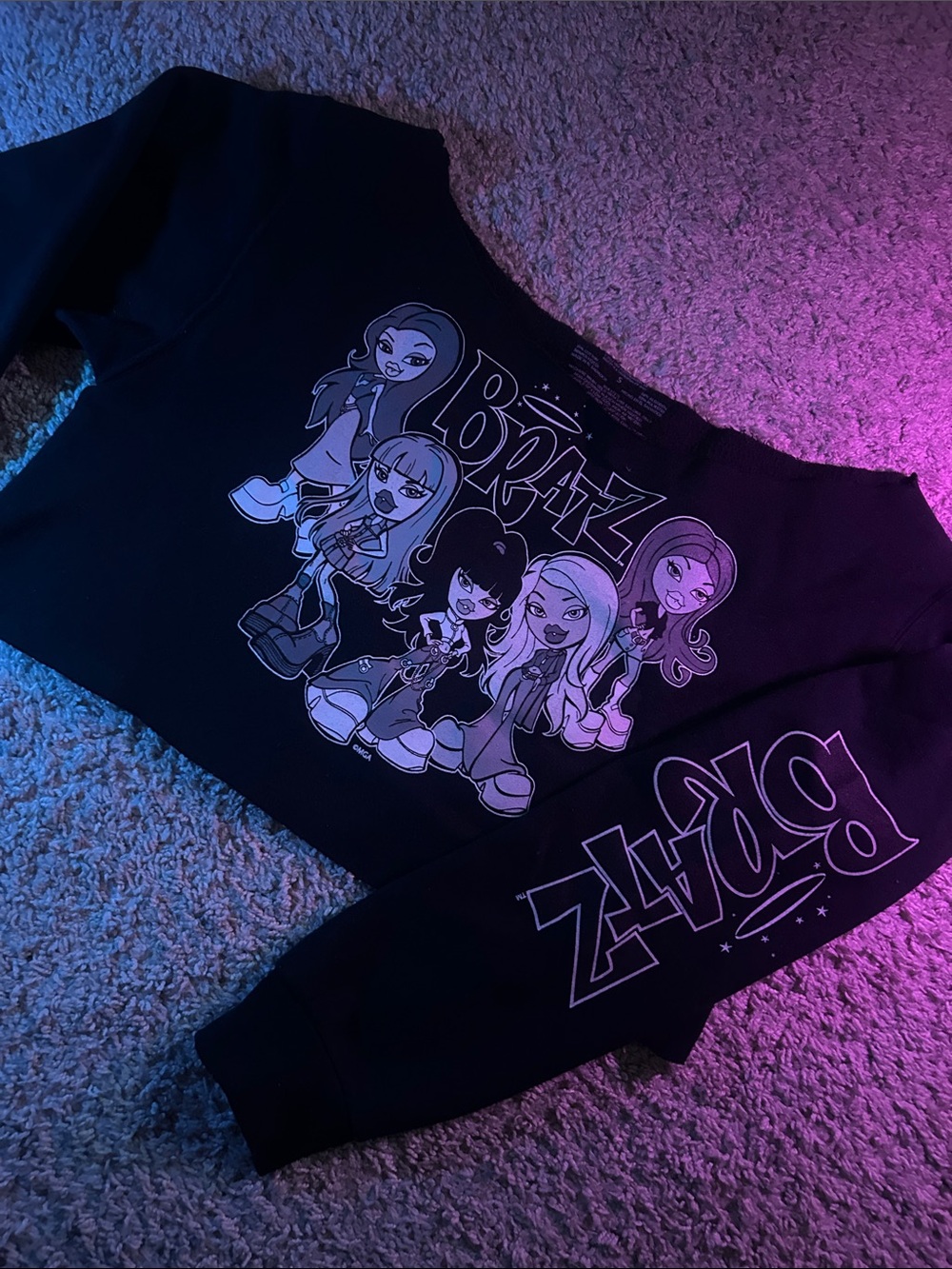 Bratz off shoulder cropped sweater